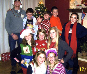 Having good fun together.